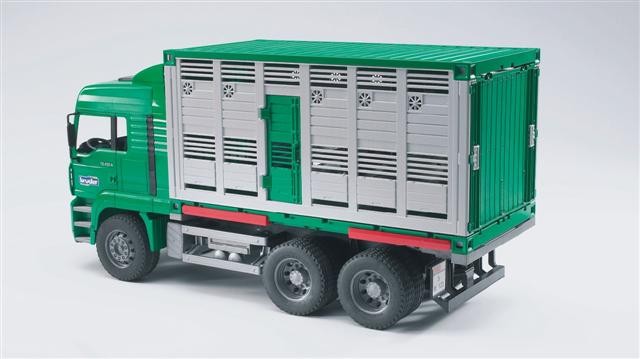 Bruder MAN TGA Cattle Transportation Truck with 1 Cow