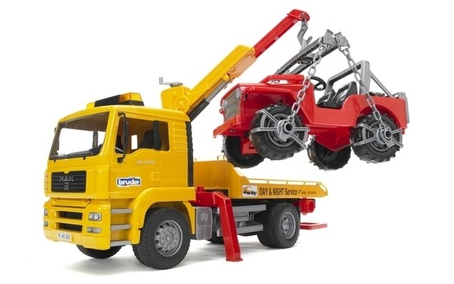 Bruder MAN TGA Breakdown Truck with Vehicle