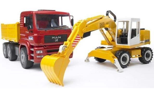 Bruder MAN TGA Construction Truck with Liebherr Excavator