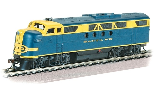 Bachmann HO EMD FT A-Unit Santa Fe' (Blue & Yellow)