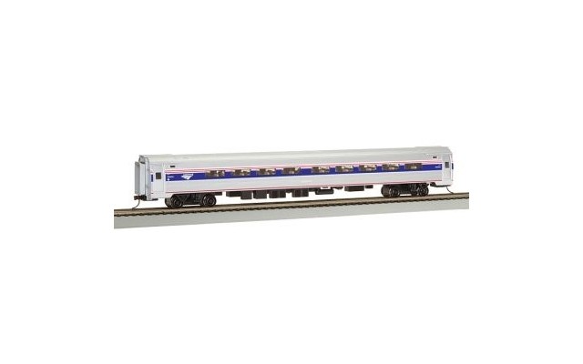 Bachmann HO 85' Amfleet I Phase V Amtrak Coach with lights