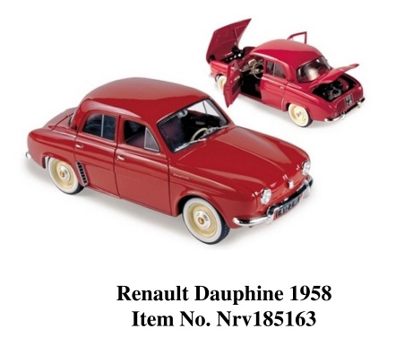 Norev 1/18 Renault Dauphine 1958 - Corail Red