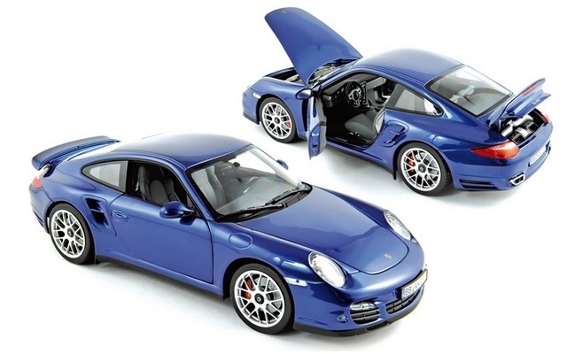 Norev 1/18 Porsche 911 Turbo 2010 - Aqua blue