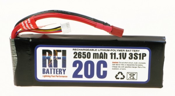 RFI 2650mah 20C 11.1V (3S1P) 6C CHARGE (XH)