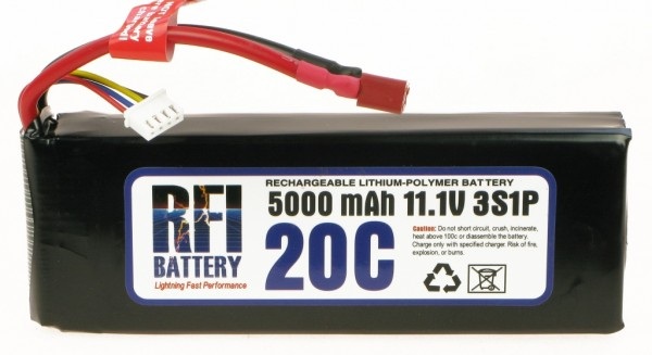 RFI 5000mah 20C 11.1V (3S1P) 6C CHARGE (XH)