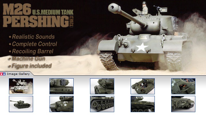 Tamiya 1/16 RC US Medium M26 Pershing T26E3 - Full-Option Kit