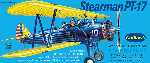 Guillow's 803 Stearman PT-17