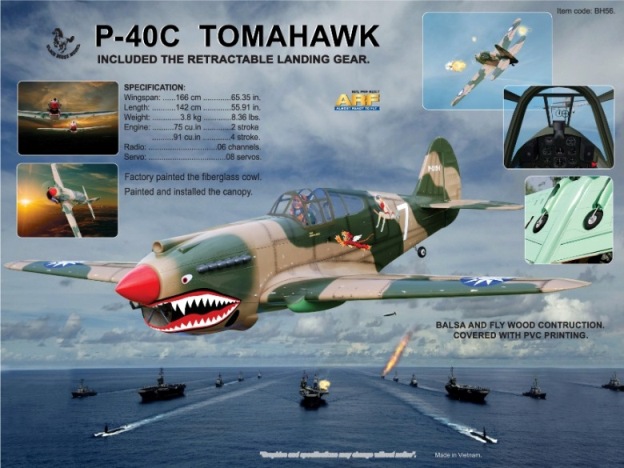 Blackhorse P40C Tomahawk  60 ARTF