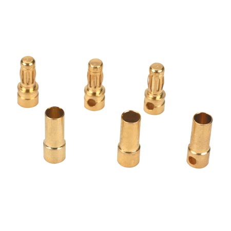 E-flite Gold Bullet Connector Set 3.5mm (3)