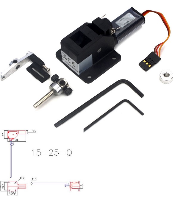 E-Flite 15 - 25 90-Degree Nose Electric Retract