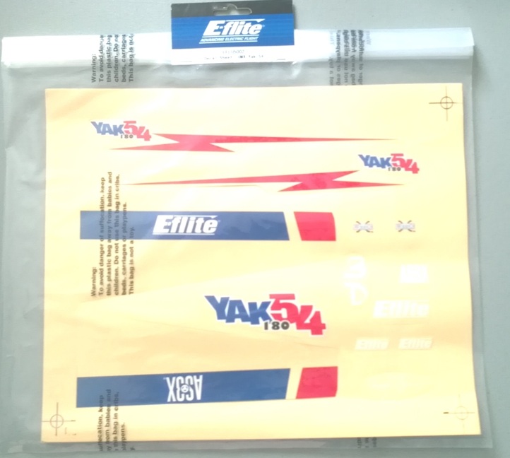 E-flite UMX Yak 54 180 Decal Sheet