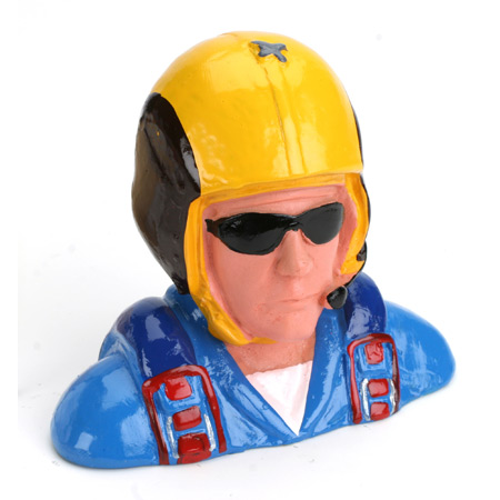 Hangar 9 1/4 Pilot, Civilian Aerobatic Helmet,w-sunglasses