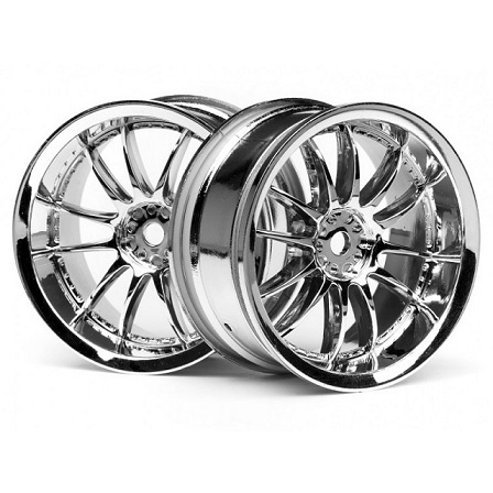 HPI WORK XSA 02C WHEEL 26mm CHROME (3mm OFFS