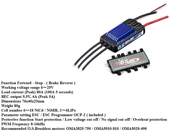 O.S. MAX OCA-280 w/programmer OCP-2