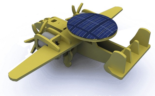 Robotime Solar Powered Early Warning Plane