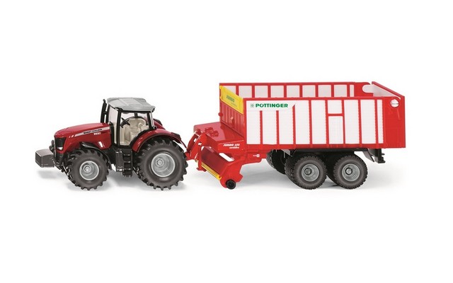 Siku 1/50 Massey Ferguson Tractor with Poettinger Jumbo