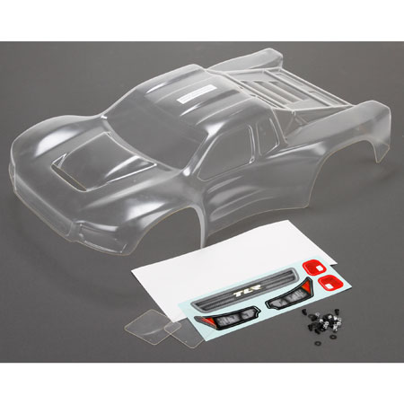 Team Losi Racing Body Set, Pre-Cut, Clear w Stickers: 22S