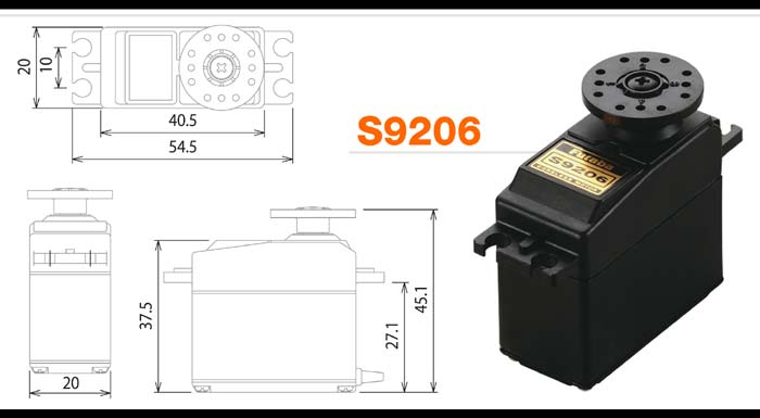 Futaba S9206 Analog 9.5Kg 0.19s Std