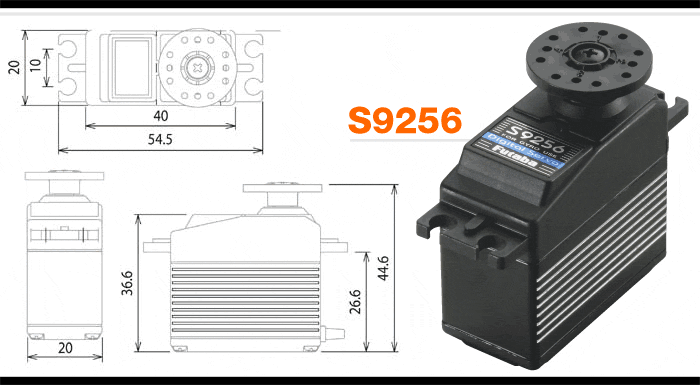 Futaba S9256 Digital 3.4Kg 0.06s Gyro servo